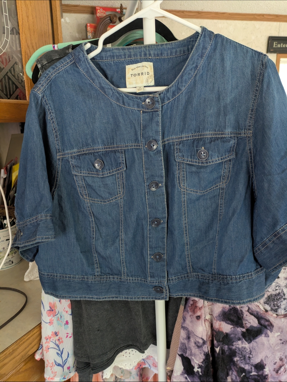 torrid Blue Denim Button-Front Jean Jacket